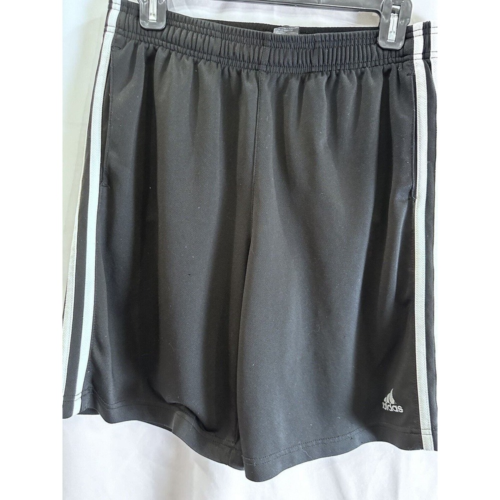 Adidas Boys Black Athletic Shorts Sz XL 18-20 Flaw See Picture